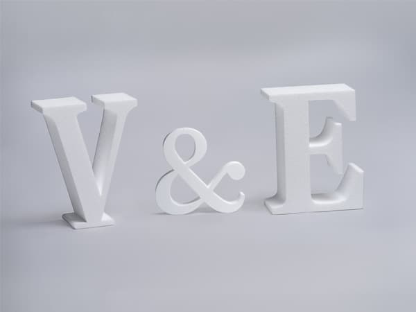 Letras e iniciales para bodas