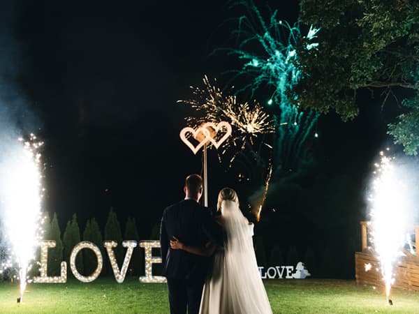 Letras gigantes iluminadas para bodas - Palabra Love iluminada para bodas
