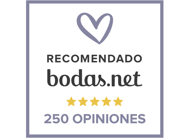 Recomendado por Bodas.net con 5 estrellas 250 opiniones